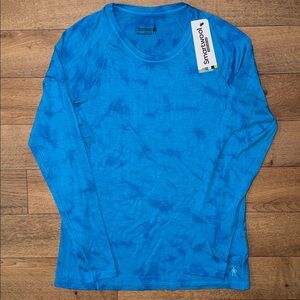 Smartwool Size Large Classic Merino Wool Base Layer Long-Sleeve NWT Pool Blue